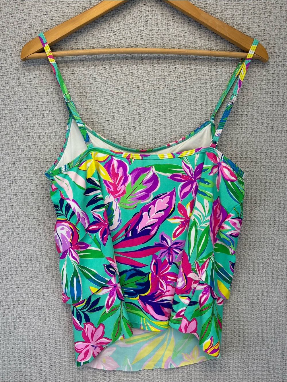 Stella Parker Floral Tankini Swim Top Quick-Drying Adjust Strap Med Bathing Suit - Picture 5 of 7